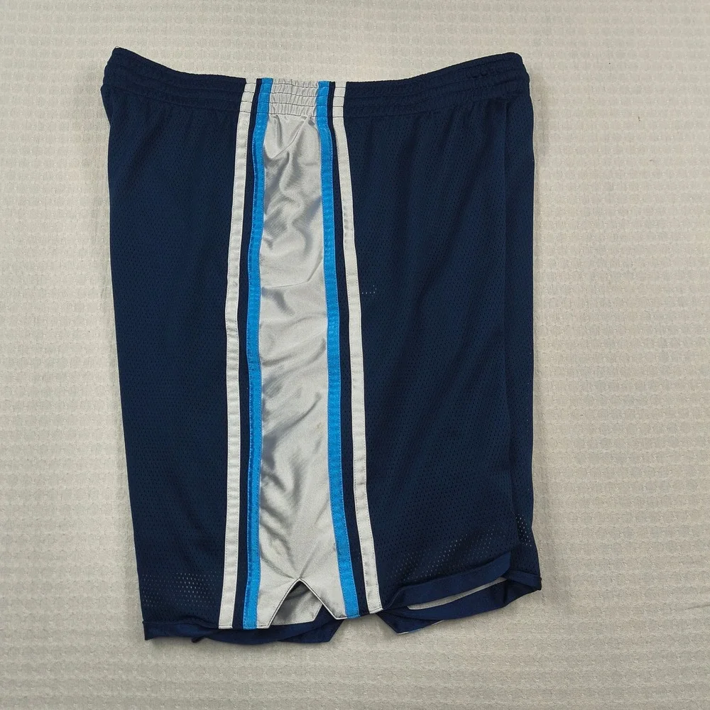 Nike Mens XXL Reversible Basketball Shorts Navy Blue Silver Mesh Athletic